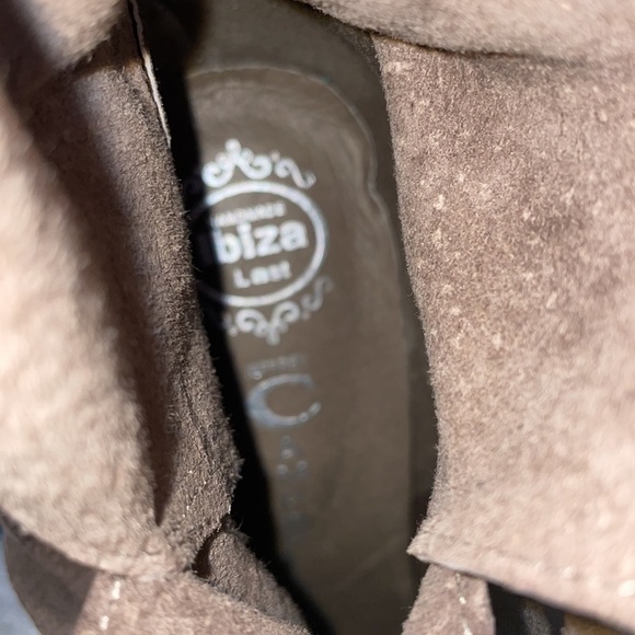 Jeffrey Campbell Ibiza Brown Gray Suede Leather France Wrap Strap Boots EUC 9.5 - Picture 10 of 11